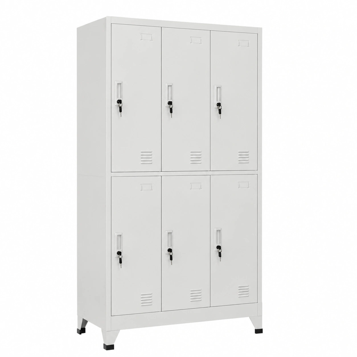 Armoire, en acier, avec rangement, coloris gris, pour la chambre