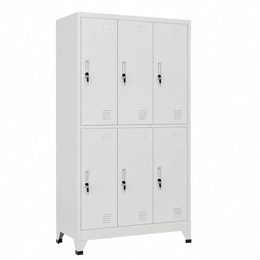 Armoire, en acier, avec rangement, coloris gris, pour la chambre