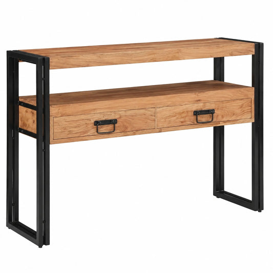 Table, avec rangement, coloris marron, 120 x 33 x 75 cm, pour les espaces de vie