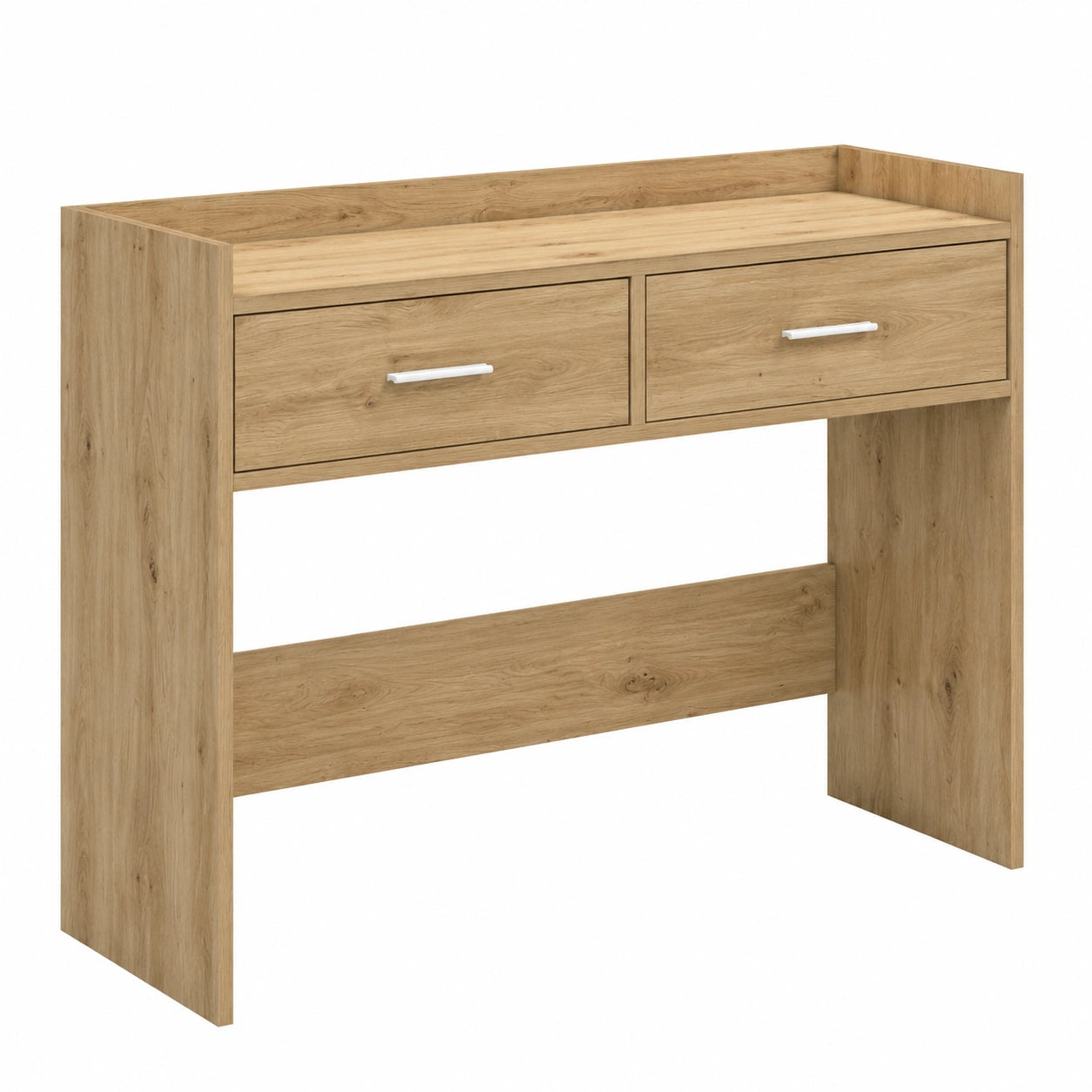 Table, avec rangement, en chêne, 90 x 35 x 80 cm, pour les espaces de vie
