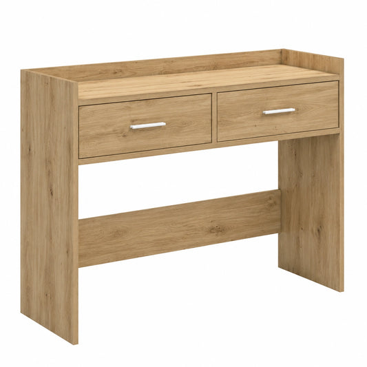 Table, avec rangement, en chêne, 90 x 35 x 80 cm, pour les espaces de vie