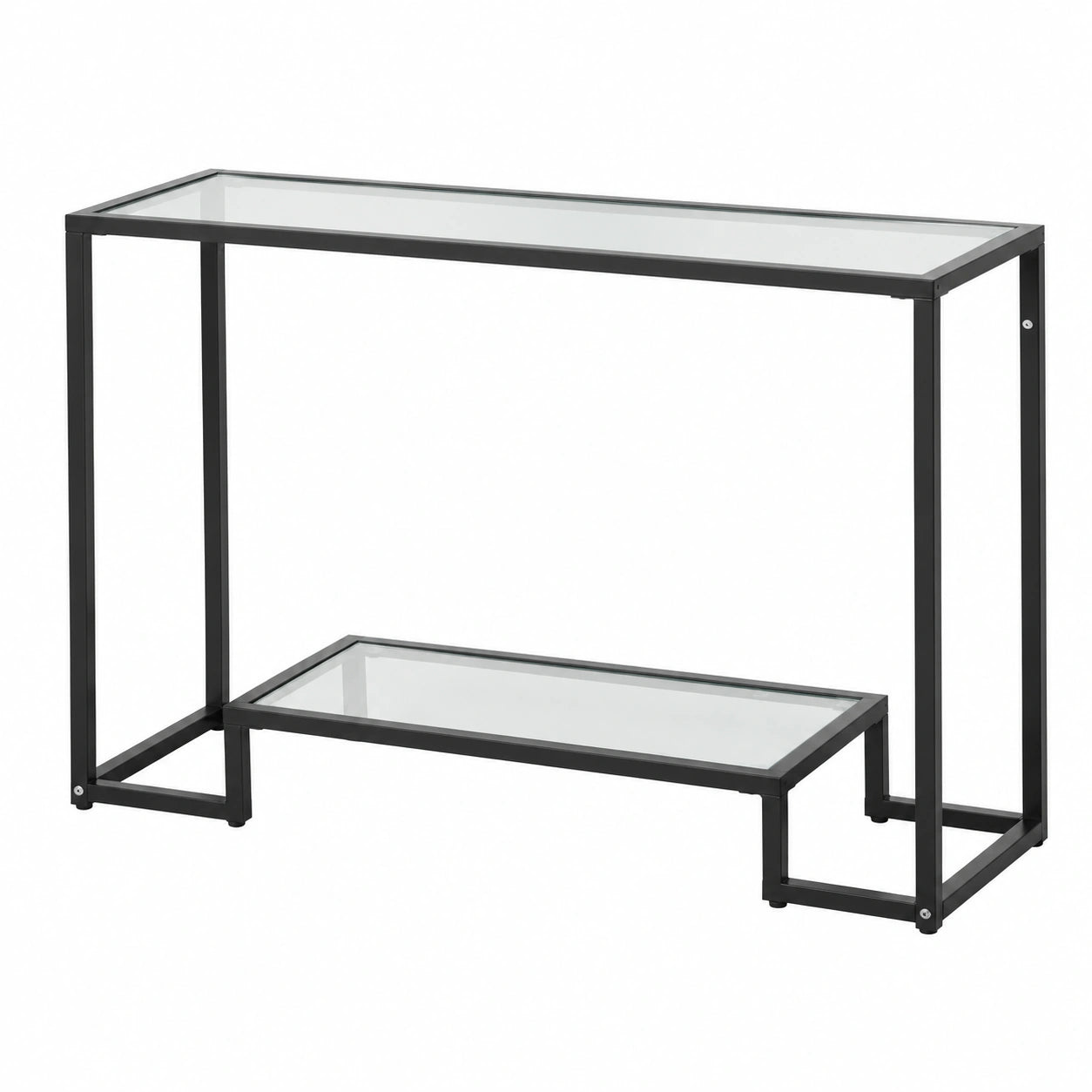 Canapé, à bascule, avec dispositif anti-basculement, en verre trempé, coloris noir, pour le salon