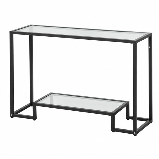 Canapé, à bascule, avec dispositif anti-basculement, en verre trempé, coloris noir, pour le salon