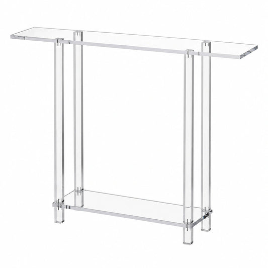 Bureau, avec rangement, 19,3 x 100 x 80 cm, coloris transparent, pour l’espace de travail