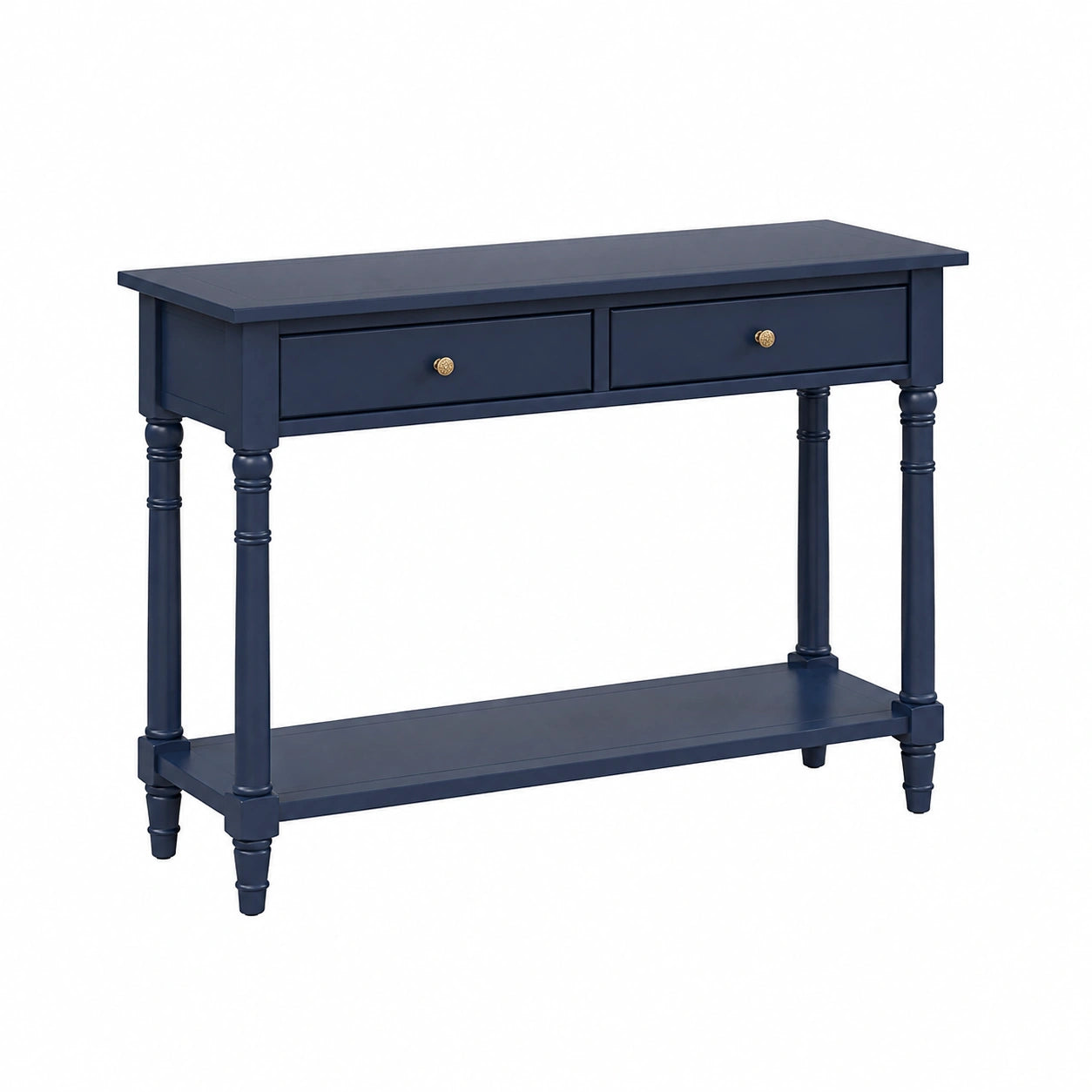 Table, avec rangement, avec tiroirs, coloris bleu, pour les espaces de vie