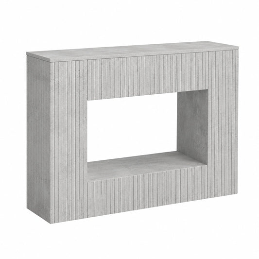 Table, avec rangement, 101 x 29 x 74 cm, coloris gris, pour les espaces de vie